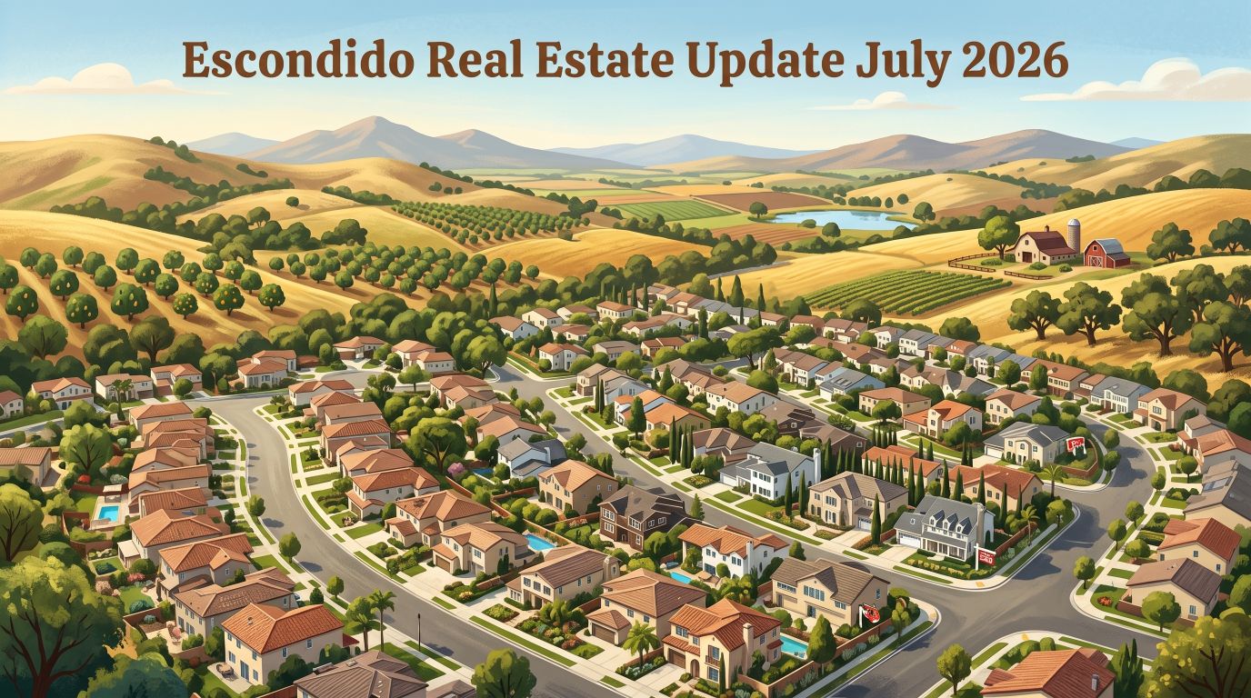 Beautiful Escondido Neighborhood. View from above.